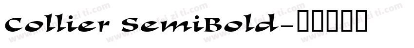 Collier SemiBold字体转换